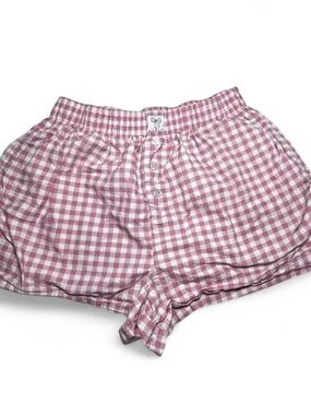 Pink and White Gingham Boxer Shorts